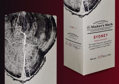 Secondary Packaging for Maker’s Mark Wood Finishing City Series